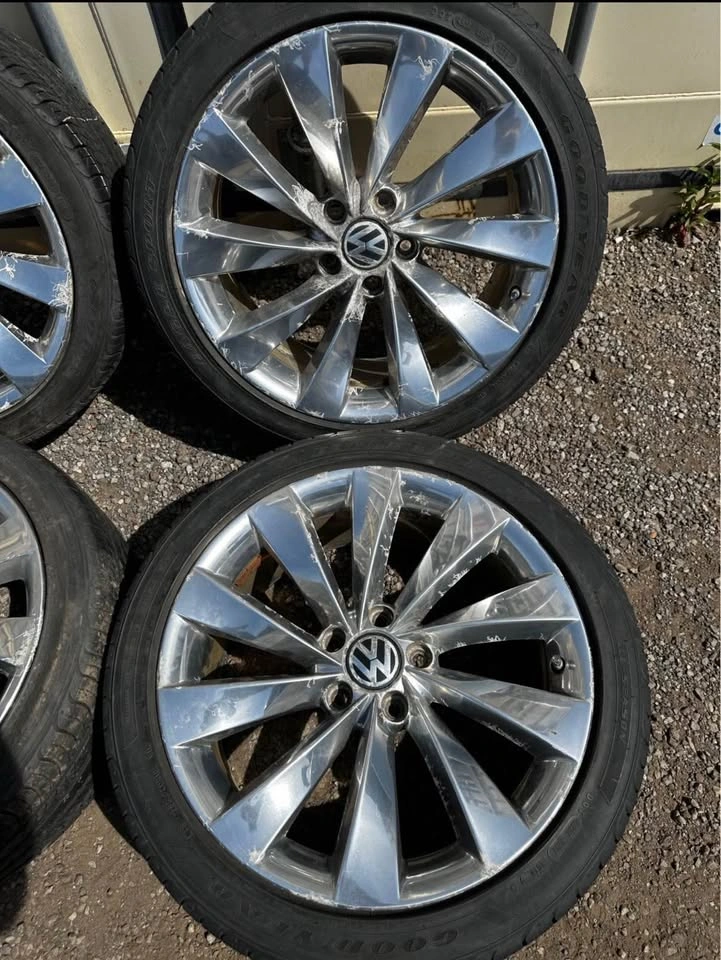 Set of OEM 18” Volkswagen Passat/Scirocco Rims on Goodyear All S - photo 2