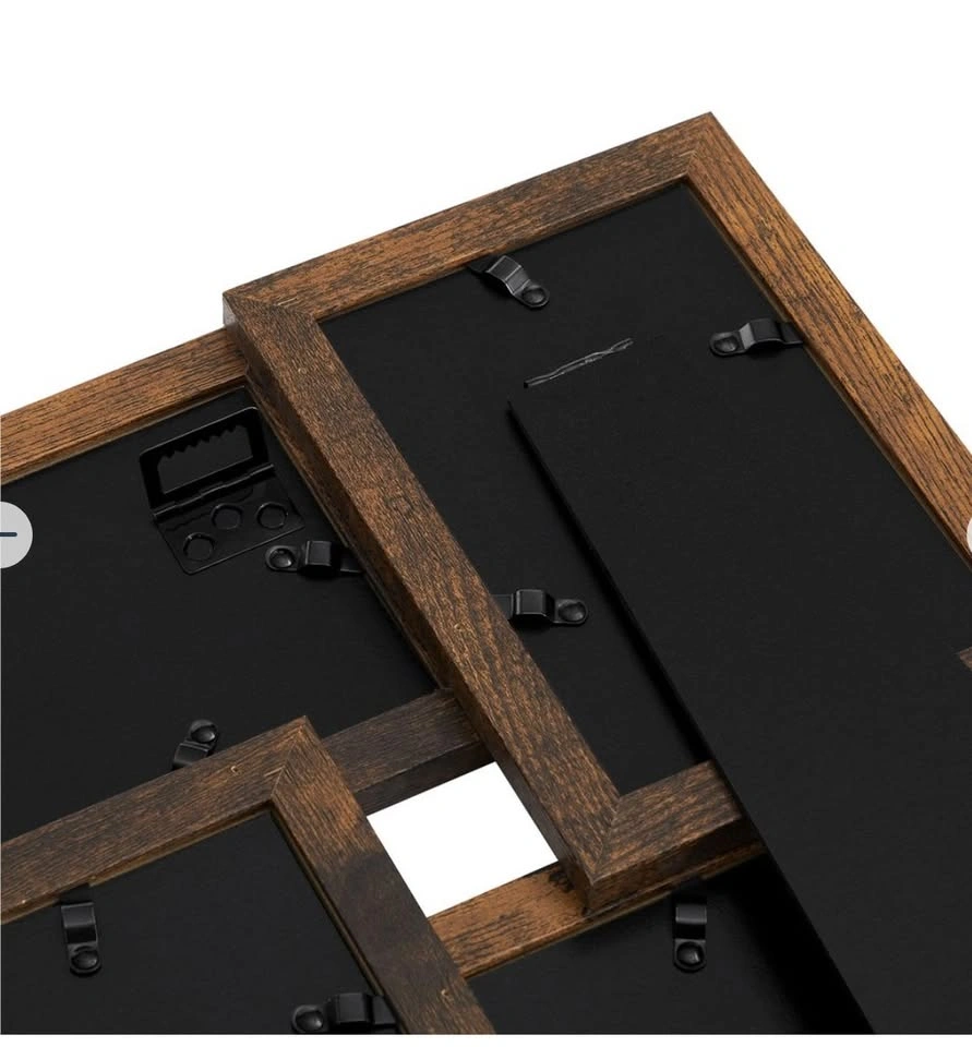 4-Photo Collage Picture Frame – Rustic Brown - photo 5