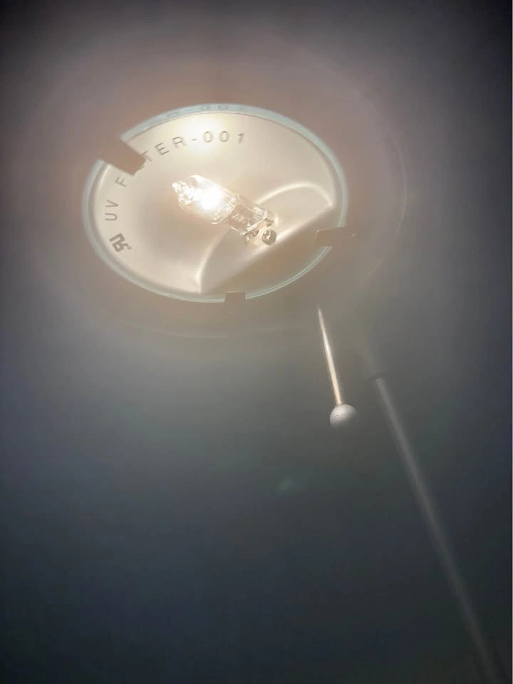 Vintage Y2K Minimalist Halogen Silver Desk Lamp - photo 4