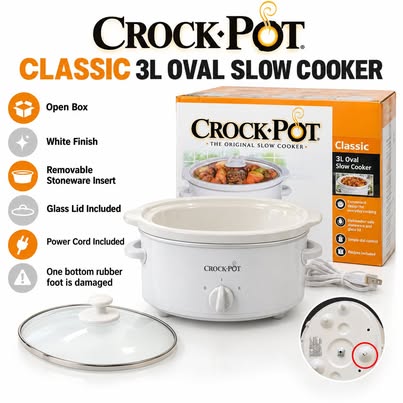 Crock-Pot Classic 3L Oval Slow Cooker Open Box