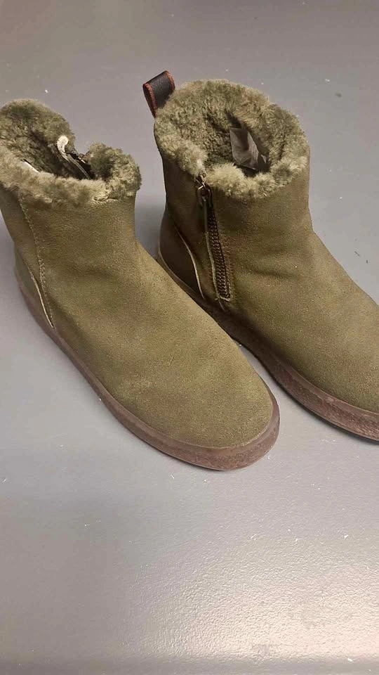 Cougar Olive Green Waterproof Suede Ankle Boots