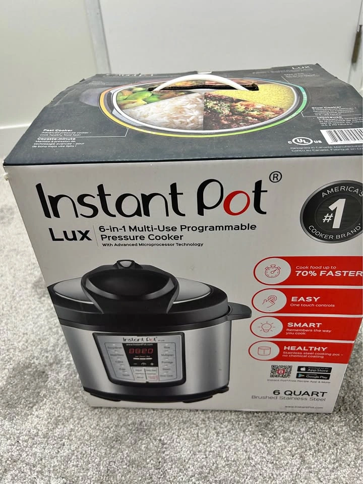 Brand New Instant Pot Lux 6-Qt - Open Box, Never Used