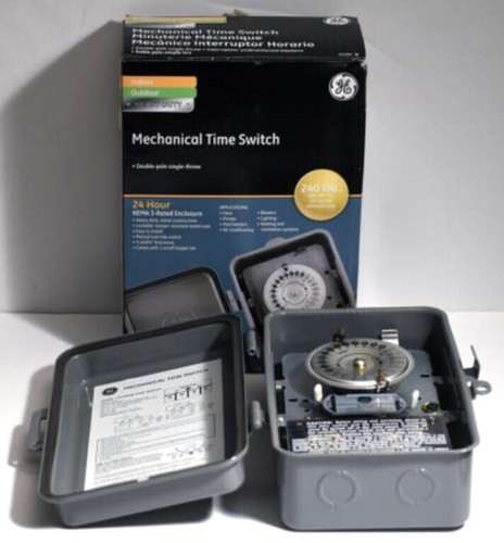 GE 24Hr Indoor/Outdoor Mechanical Time Switch Box Timer 15163