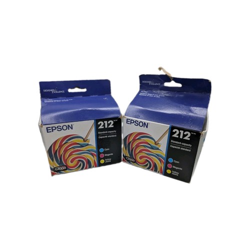 Lot of 2 Epson 212 Genuine Color 3pk Ink Cartridges