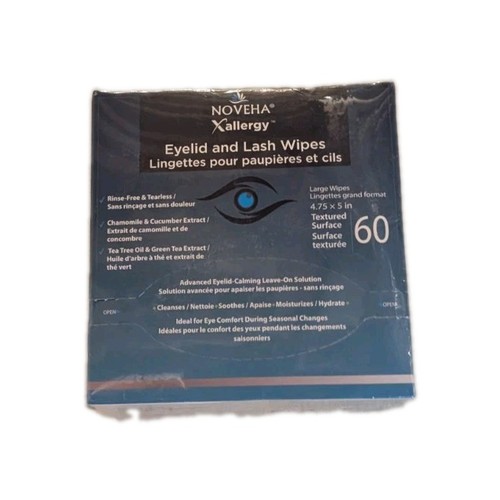 NOVEHA 60Pcs Allergy Relief Eyelid Wipes
