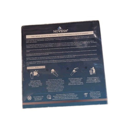 NOVEHA 60Pcs Allergy Relief Eyelid Wipes - photo 3