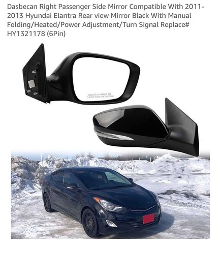 Right Mirror Power With Signal Light For 2011-2013 Hyundai Elant