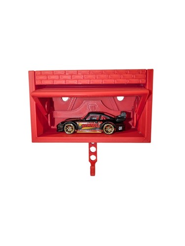 Red Wall Mounted Hotwheels & Matchbox Garage Key Holder - photo 2