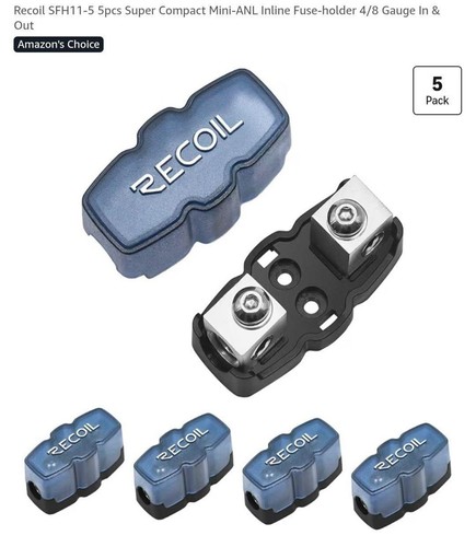 Lot Of 15 Recoil SFH11-5 Compact Mini-ANL Inline Fuse-holder