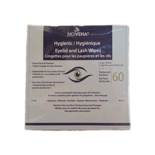 NOVEHA 60PCs Daily Hygienic Eyelid & Lash Wipes - photo 2