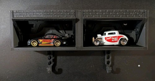 Wall Mounted Hotwheels & Matchbox Brick Double Garage Key holder