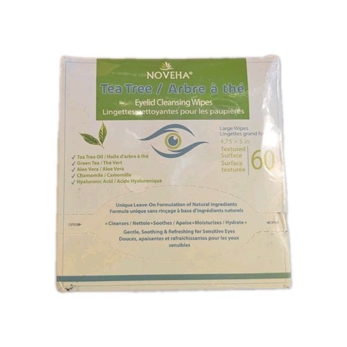 NOVEHA 180PC Tea Tree Oil Eyelid Lash Wipes