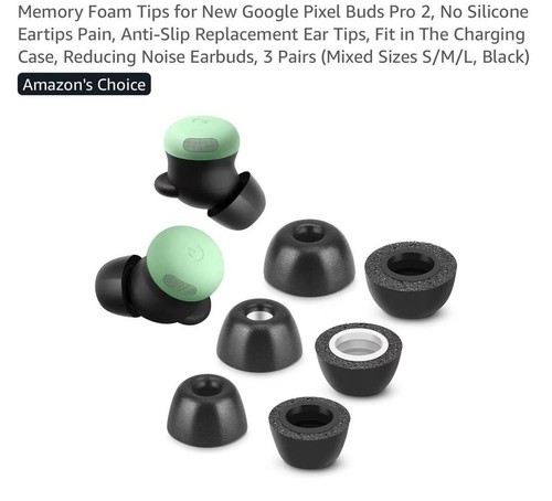 Lot of 3 Google Pixel Buds Pro Replacement Memory Foam Tips - photo 2