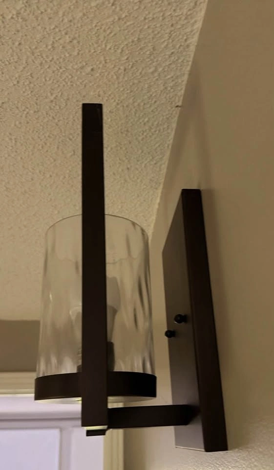 Modern Dark Bronze Wall Sconce – Clear Glass – 4 Lights - photo 2