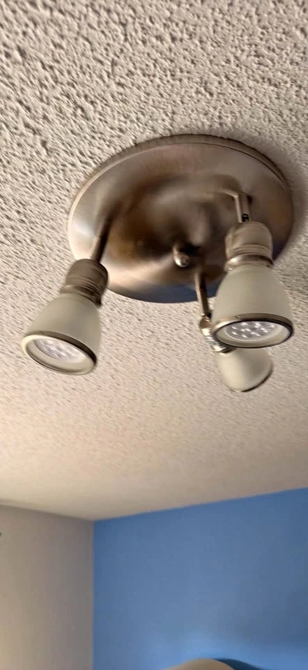 Galaxy Luna 2-Light Brushed Nickel Ceiling Light – Frosted Glass