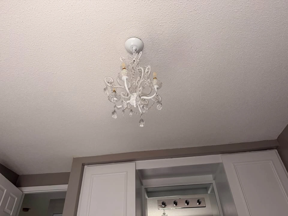 5-Light White Crystal Chandelier – Elegant / Glam Lighting Fixtu - photo 3