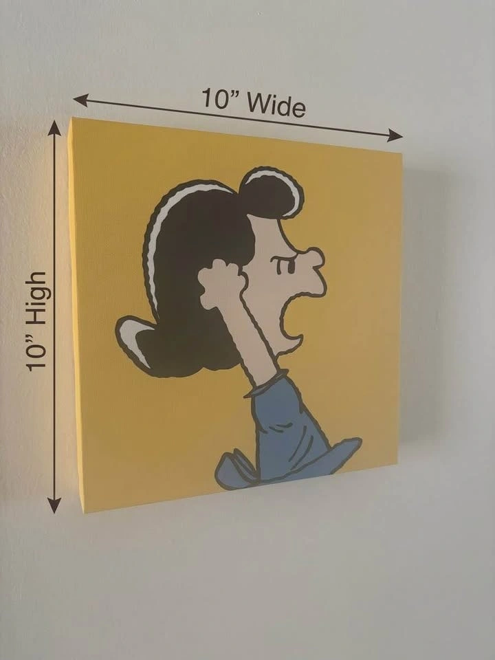 Peanuts Lucy Van Pelt Canvas Painting – 10" x 10" - photo 4