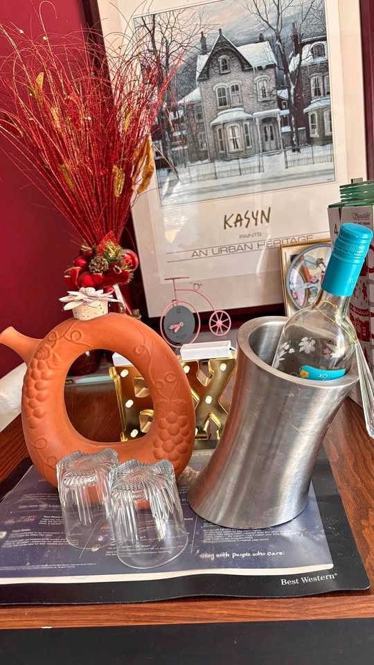 Terracotta Ring Wine Decanter and Barware Set