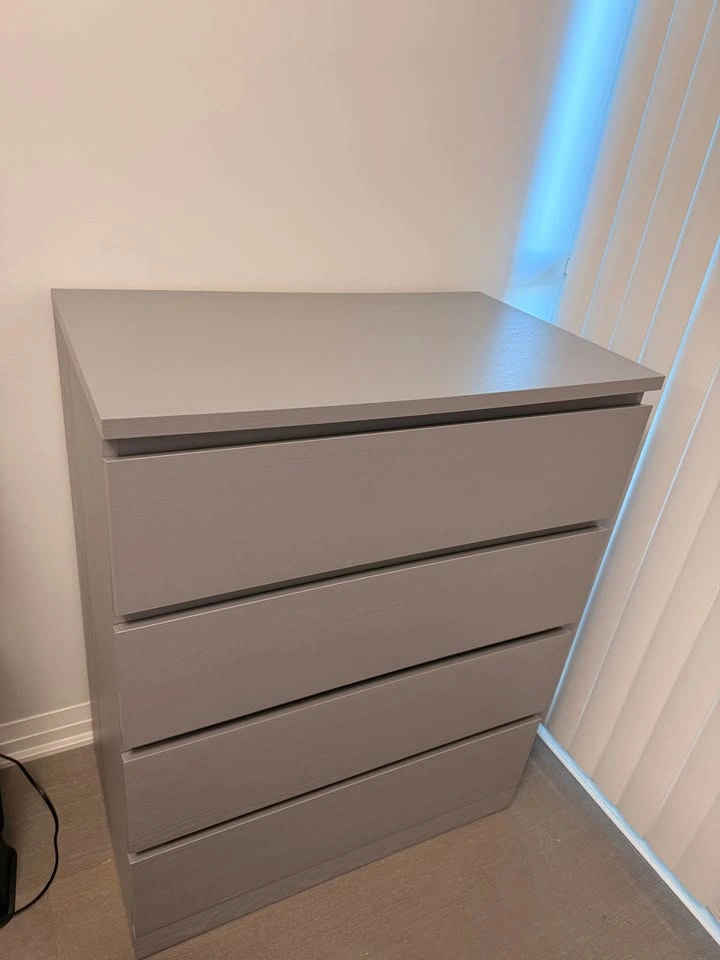 IKEA MALM/STORKLINTA 4-Drawer Dresser – Gray - photo 3
