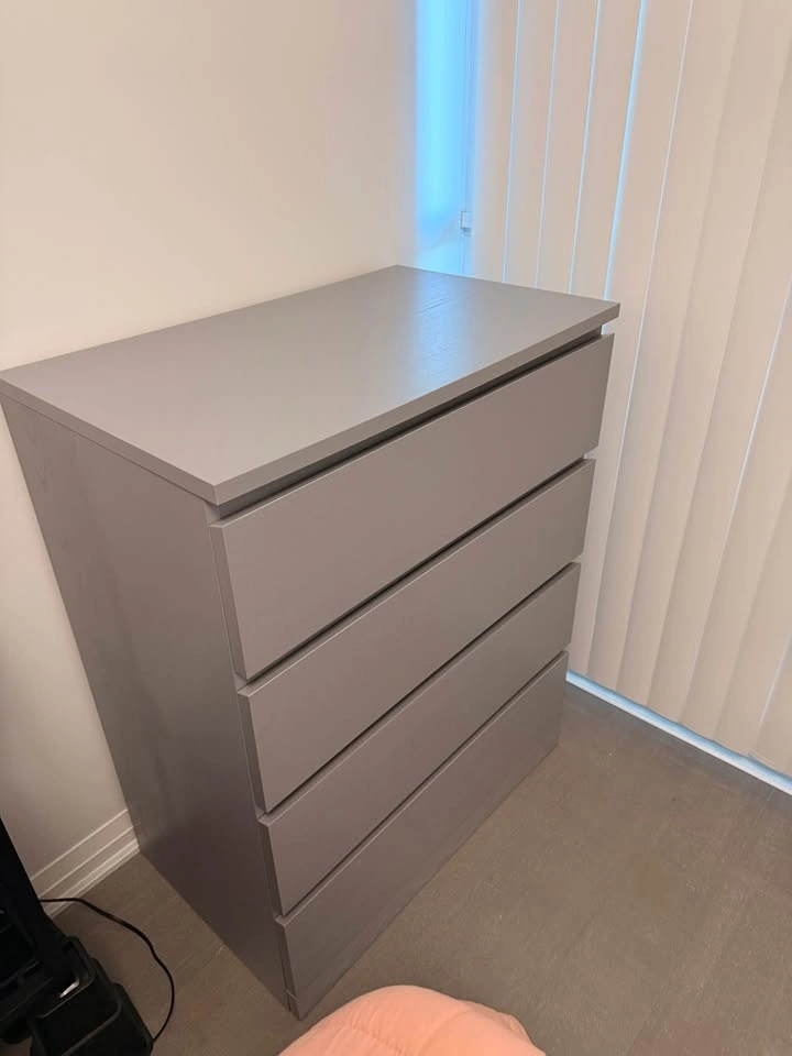IKEA MALM/STORKLINTA 4-Drawer Dresser – Gray - photo 4