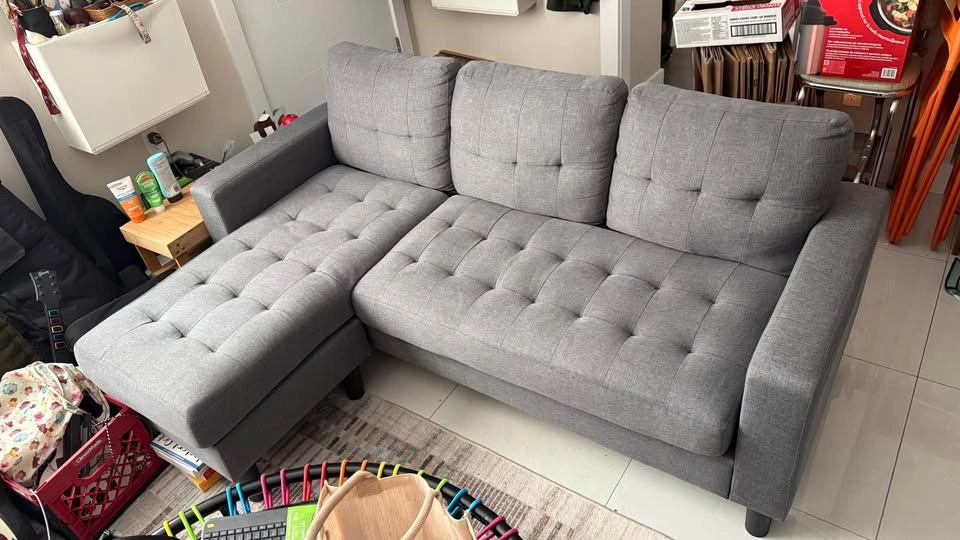 Modular Grey Sectional with Ottoman - photo 2
