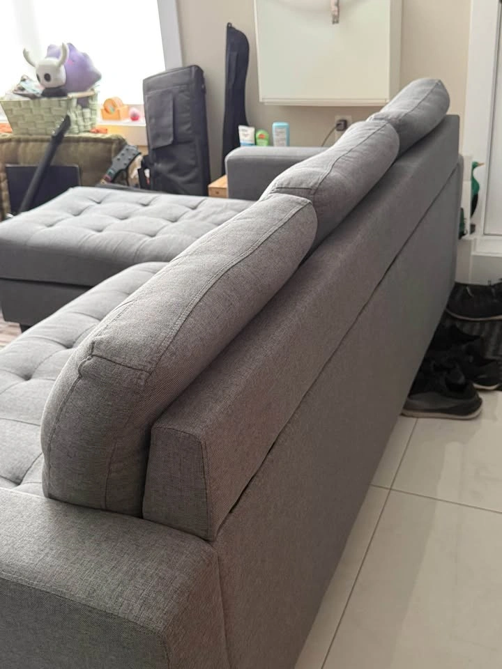 Modular Grey Sectional with Ottoman - photo 3