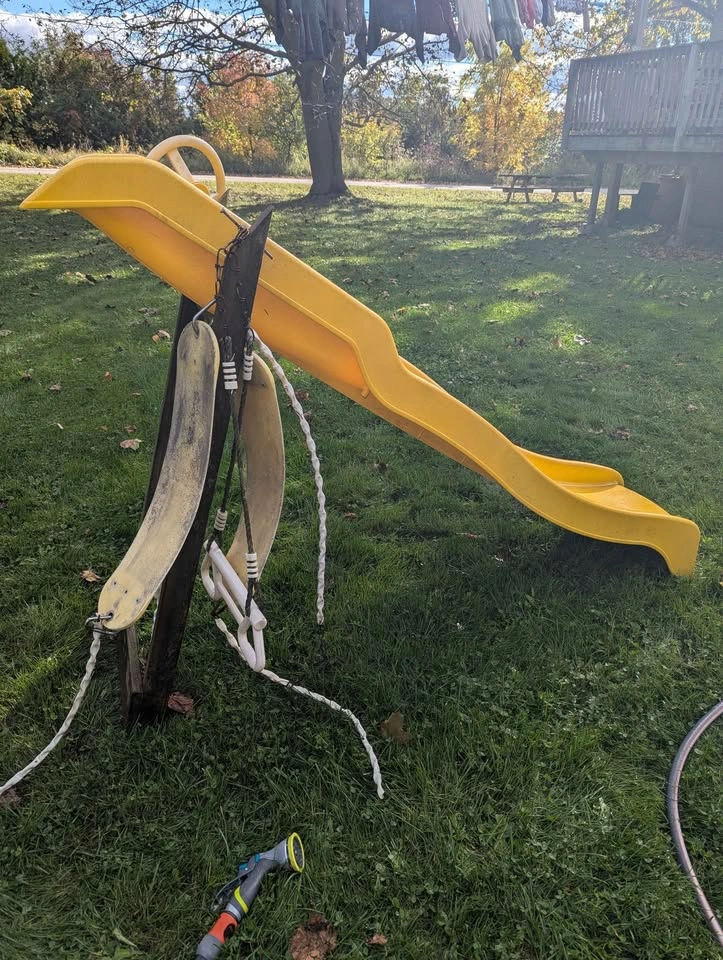 Yellow Plastic Wave Slide - 4ft - photo 2