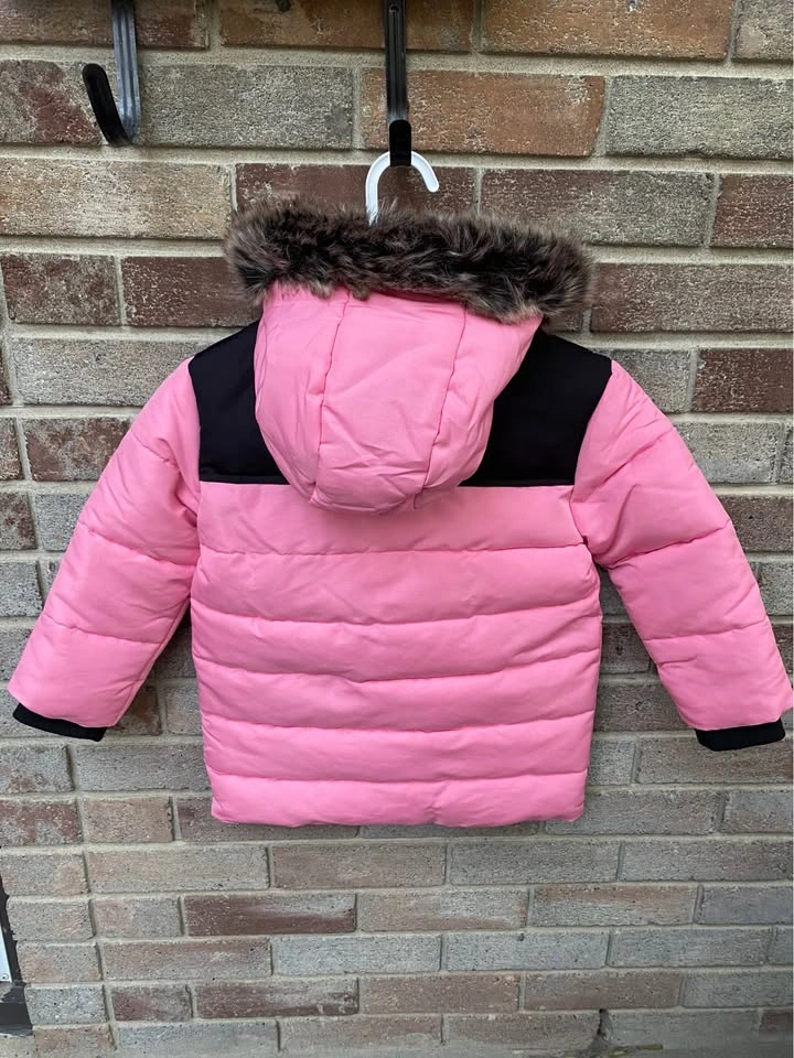 Kids Pink Puffer Jacket Size 4T Toddler Girl - photo 3