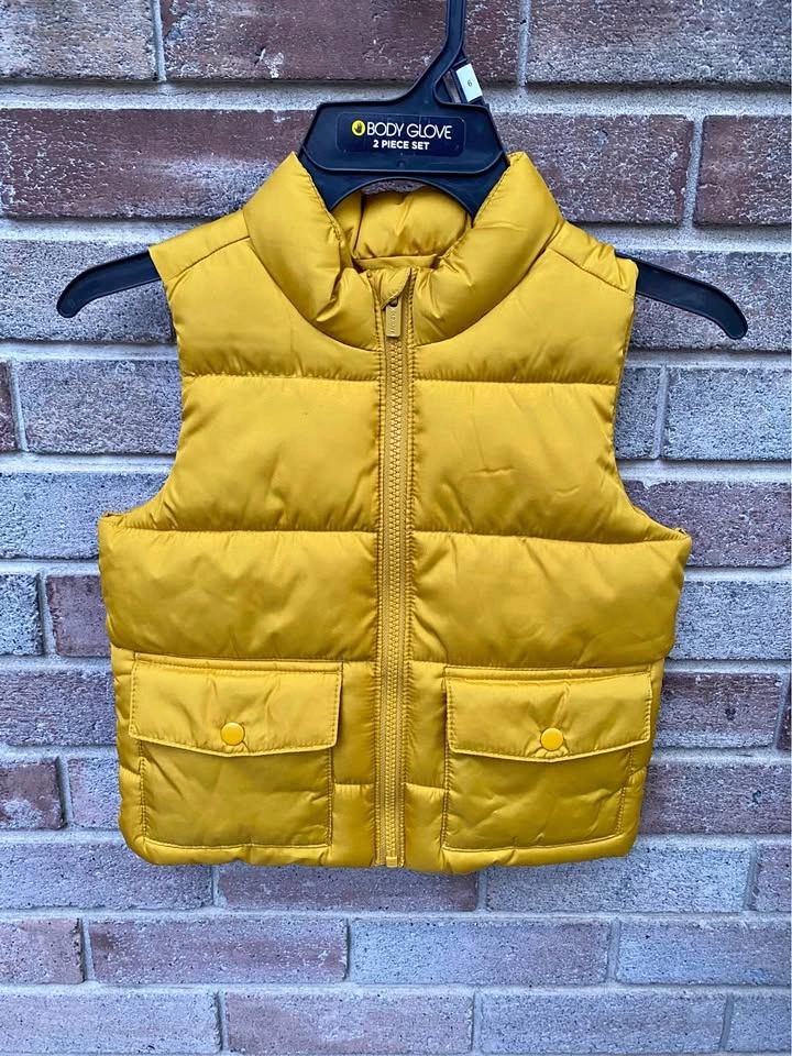 Old Navy Yellow Puffer Vest 3T New