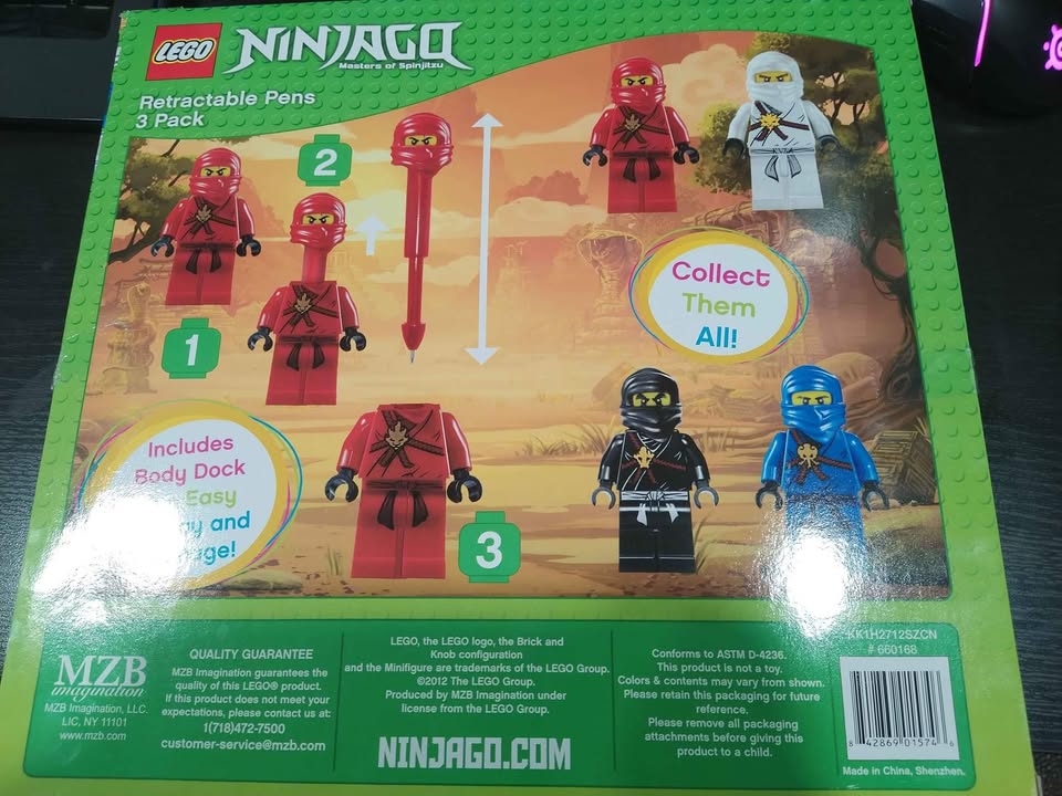 2012 Lego Ninjago Spinjitzu Big Fig Pen Set - photo 3
