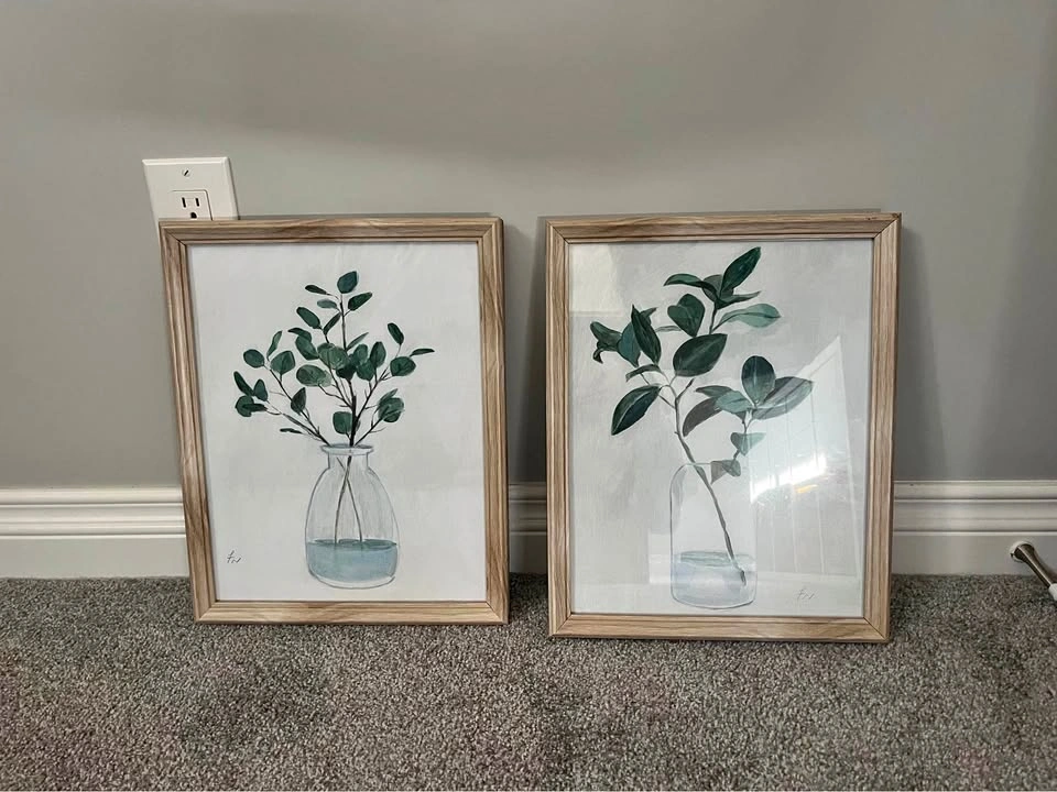 2 Plant Picture Frames Wall Art Home Decor