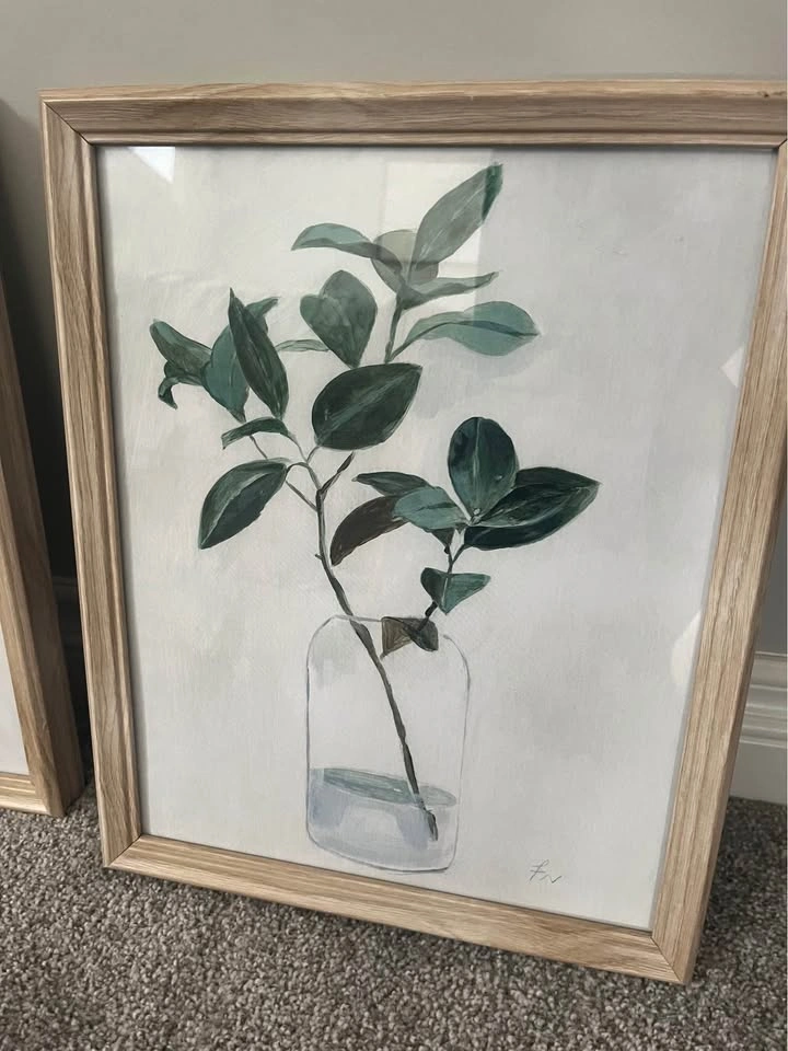 2 Plant Picture Frames Wall Art Home Decor - photo 3