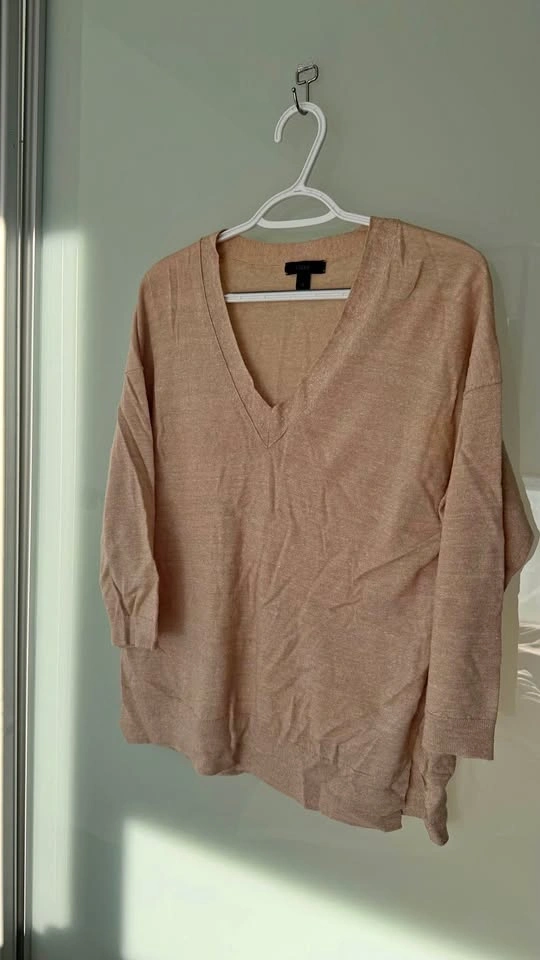 Free J.Crew V-Neck Sweater (some yellow stain)