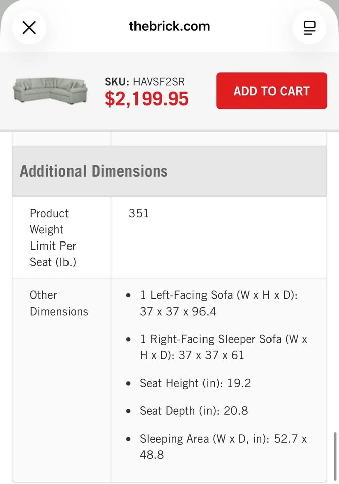Scott Living Haven 2-Piece Sleeper Sectional Sofa Bed - photo 5