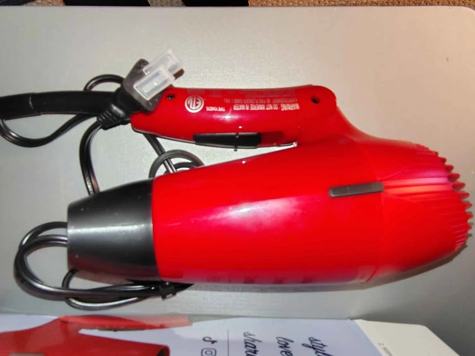 Conair Compact Foldable Travel Hair Dryer (1600W, Red) - photo 3