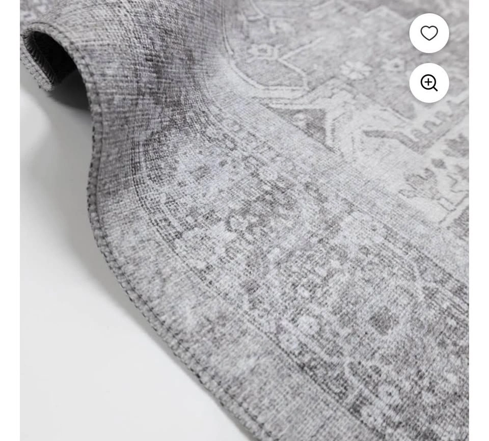 Mainstays Vintage Persian Distressed Area Rug, Grey, 5 ft x 7 ft - photo 2