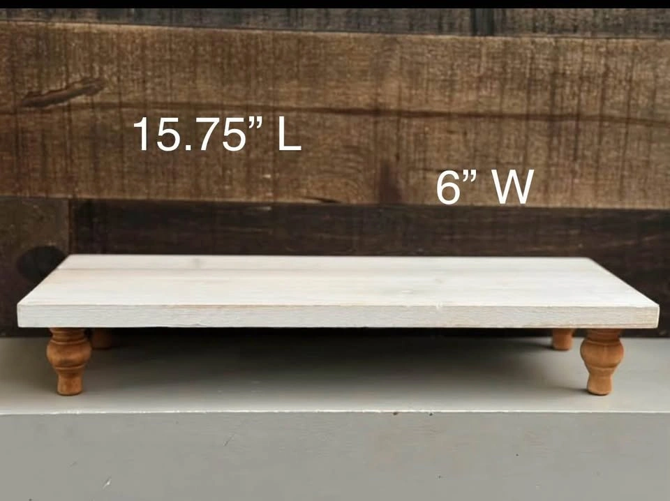 Whitewashed Farmhouse Wooden Riser - photo 2