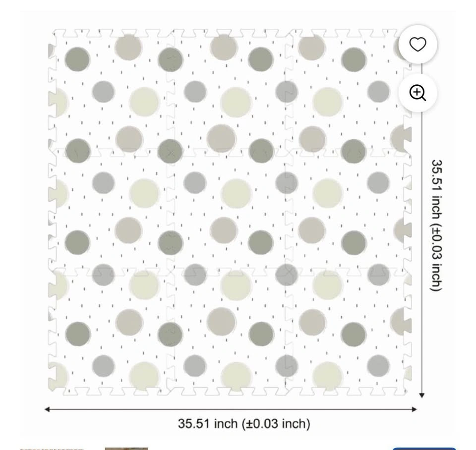 Brand New Polka Dot Interlocking Foam Play Mat - photo 2