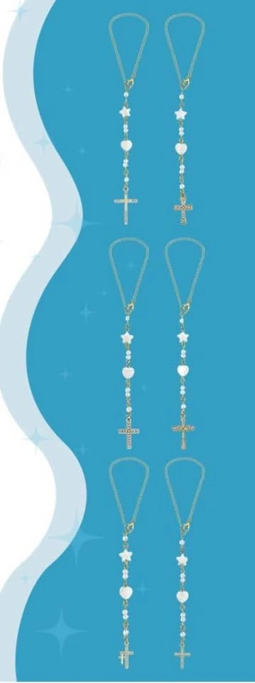 Celestial Star & Heart Cross Car Charm - photo 3