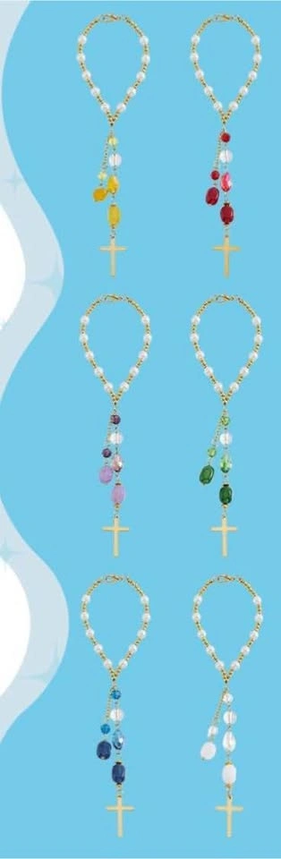 Celestial Pearl Cross Car Charm - photo 3