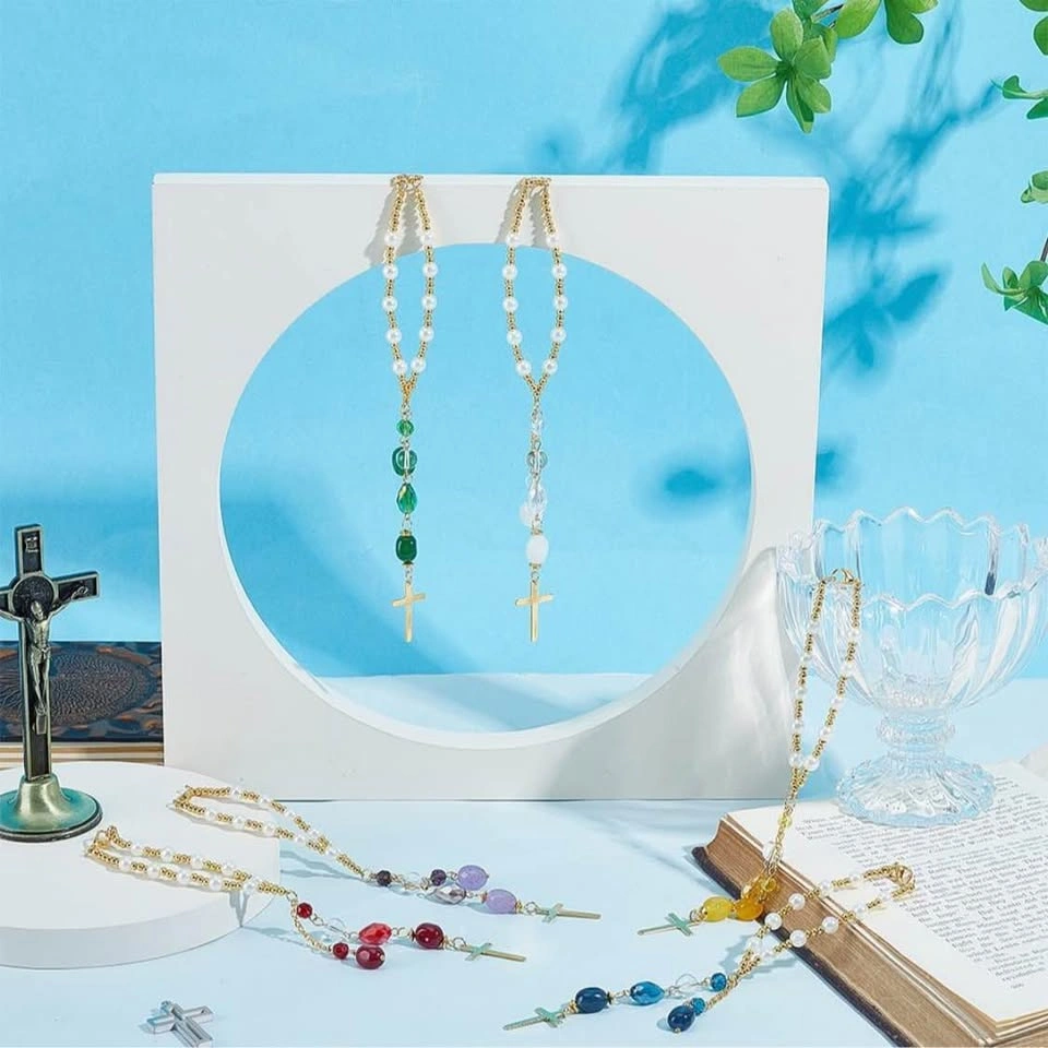 Celestial Pearl Cross Car Charm - photo 4