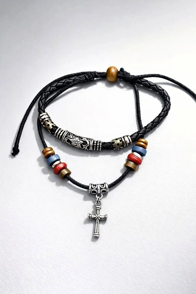 Men’s Rustic Cross Bracelet