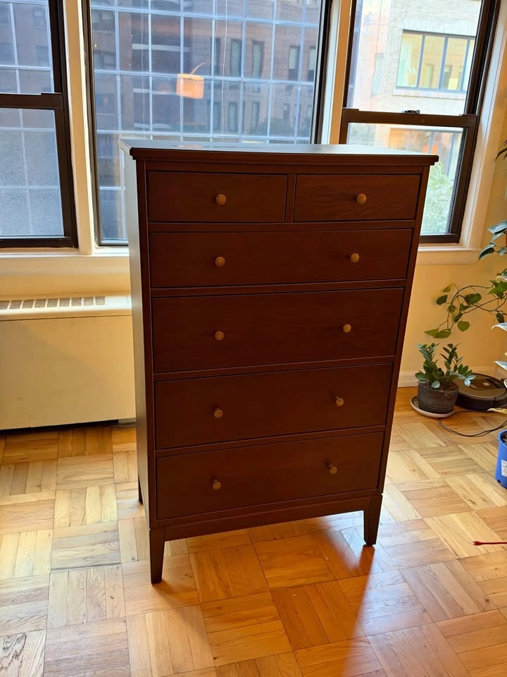 IDANAS 6-Drawer Tall Dresser - Dark Brown - Fully Assembled