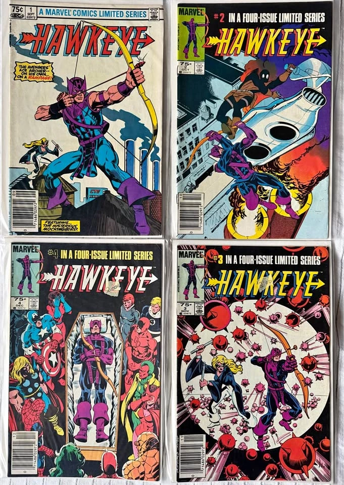 Hawkeye #1–4 Complete 1983 Limited Series 🏹 newsstand 75cent cpv