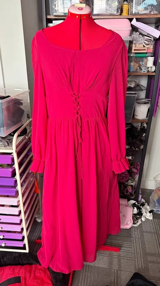 Maiden/princess dress red - XL