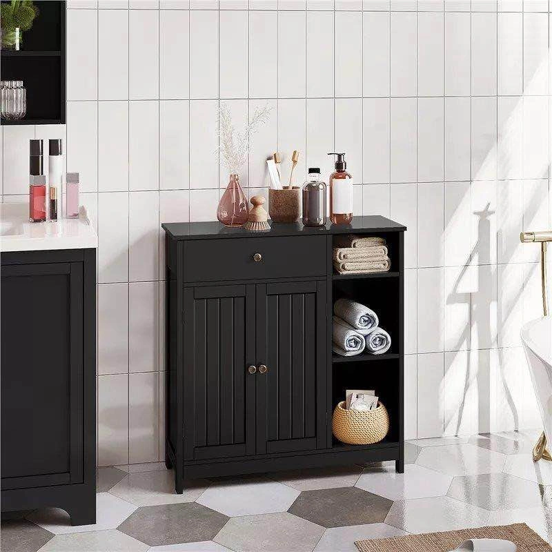 Floor Storage Cabinet with Adjustable Shelves Black - photo 4