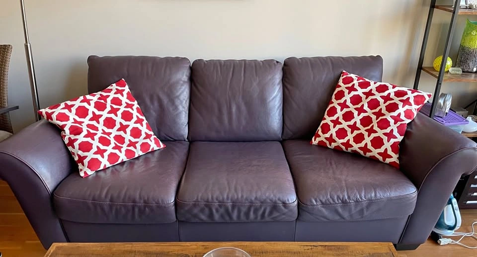 Cozy comfy Leather sofa
