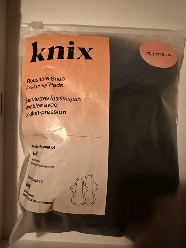 New! Knix (OS) Reusable Snap Leakproof Pads