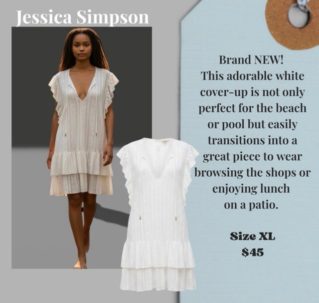 NEW!! Jessica Simpson White Cover-Up/Dress