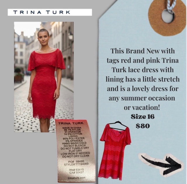 NWT Trina Turk Lace Dress